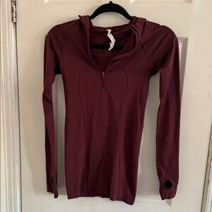 Lululemon Women's Burgundy Long Sleeve Top
